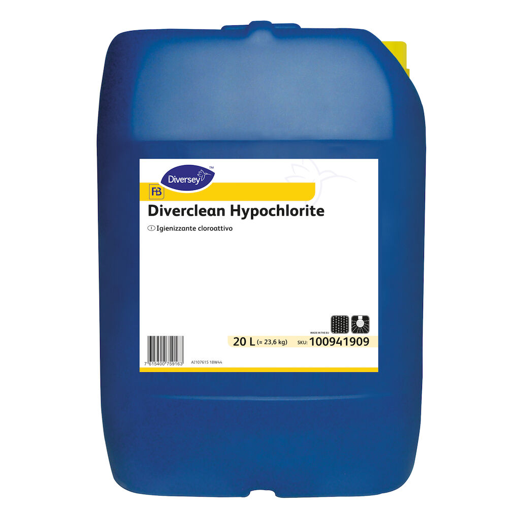 Diverclean Hypochlorite 20L - Detergente cloroattivo